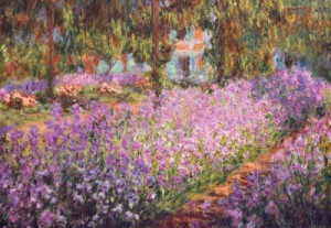 Le jardin de l'artiste à Giverny, vers 1900 Claude Monet