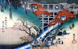 hiroshige_people_under_maple_trees_by_a_stream